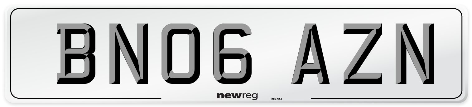 BN06 AZN Number Plate from New Reg